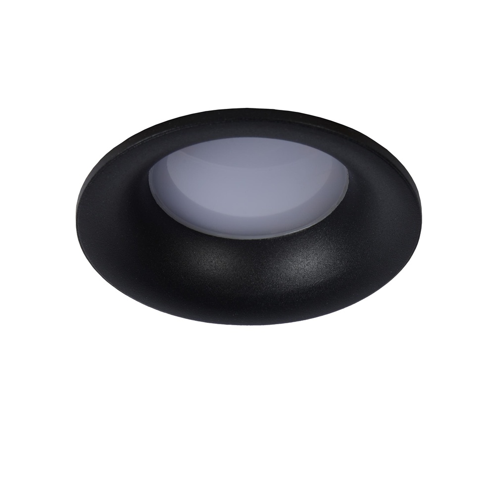 Lucide InbouwspotZiva IP44 zwart Ø 8,4cm - 09923/01/30